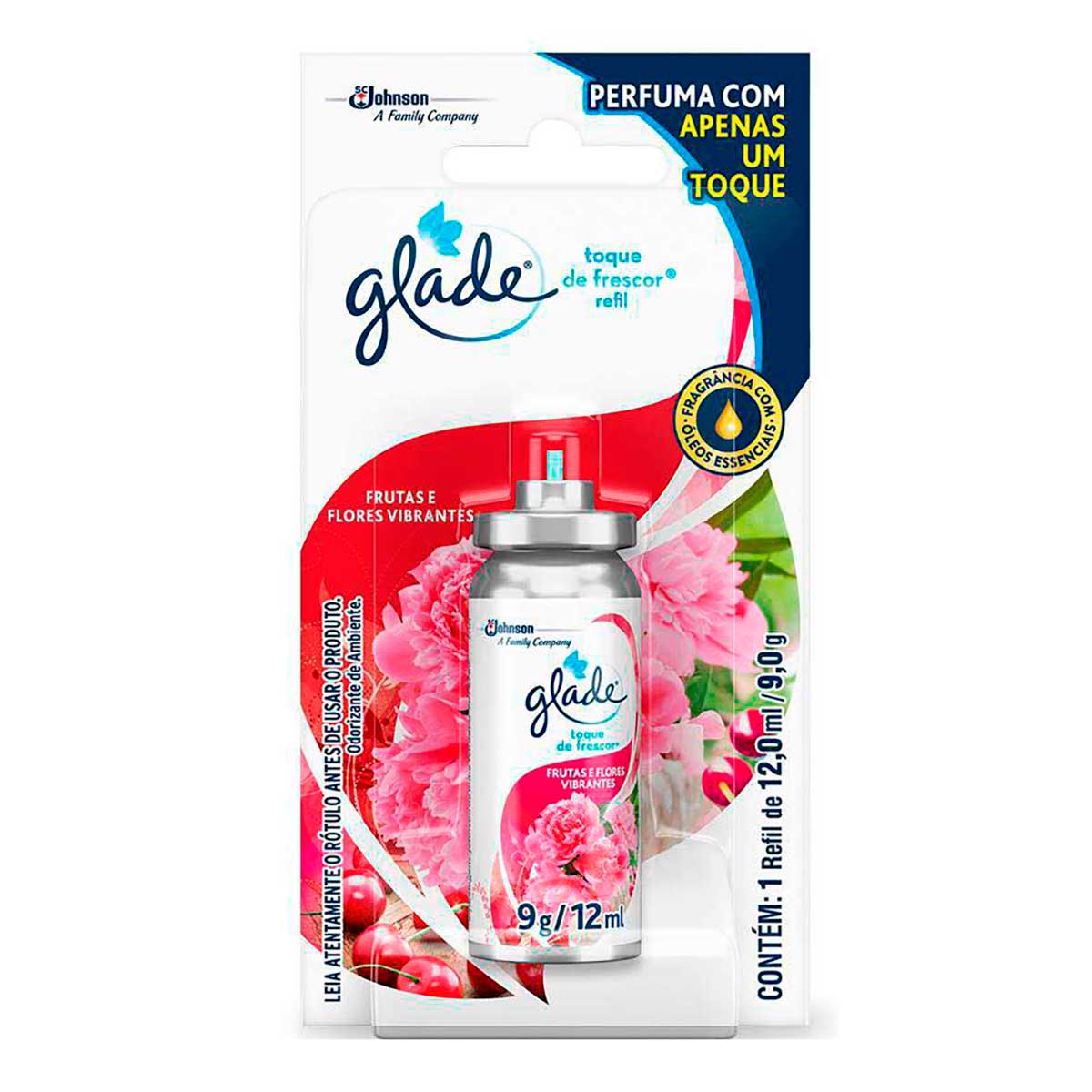 Desodorizador Glade Toque de Frescor Refil Frutas e Flores Vibrantes 12 ml