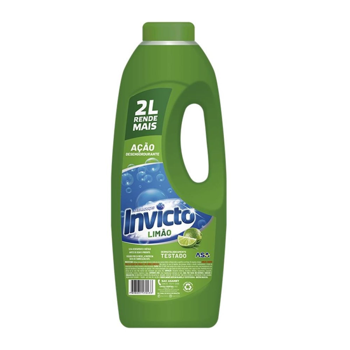 Detergente Líquido Invicto Limão 2 Litros