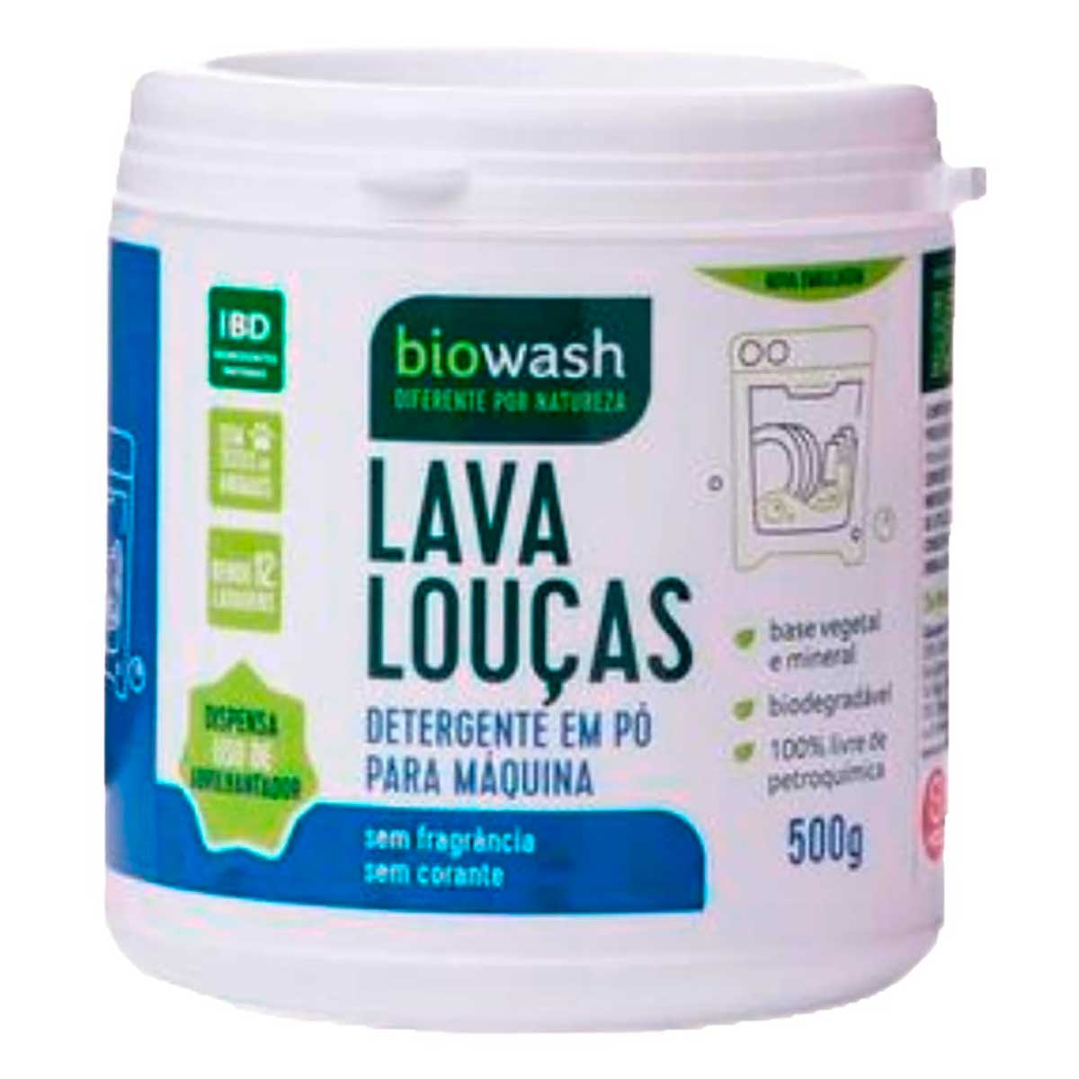 Detergente em  Pó Máquina Biowash 500 g