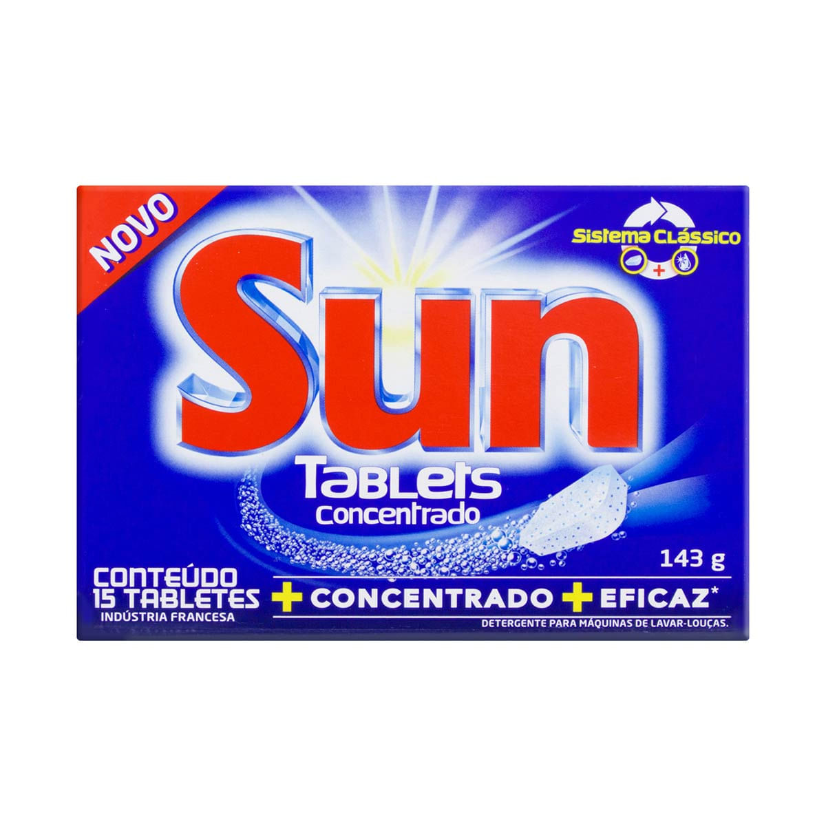 Detergente para Máquina de Lavar Louça em Tablete Sun Concentrado 143g