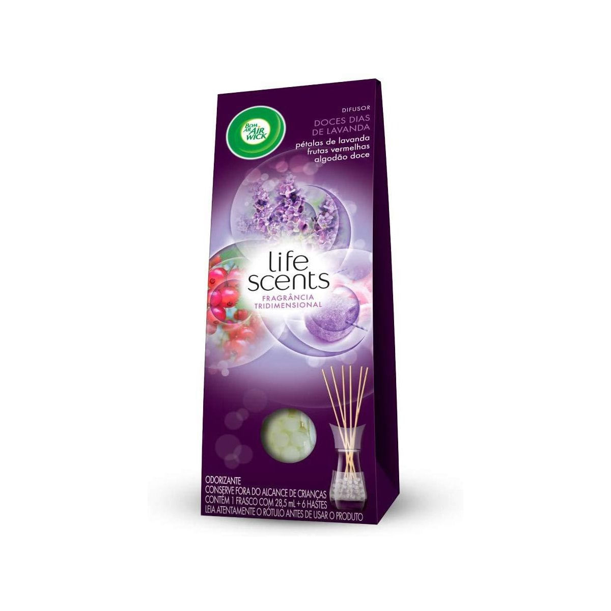 Difusor Bom Ar Air Wick Life Scents Gel Doces Dias de Lavanda 28,5ml