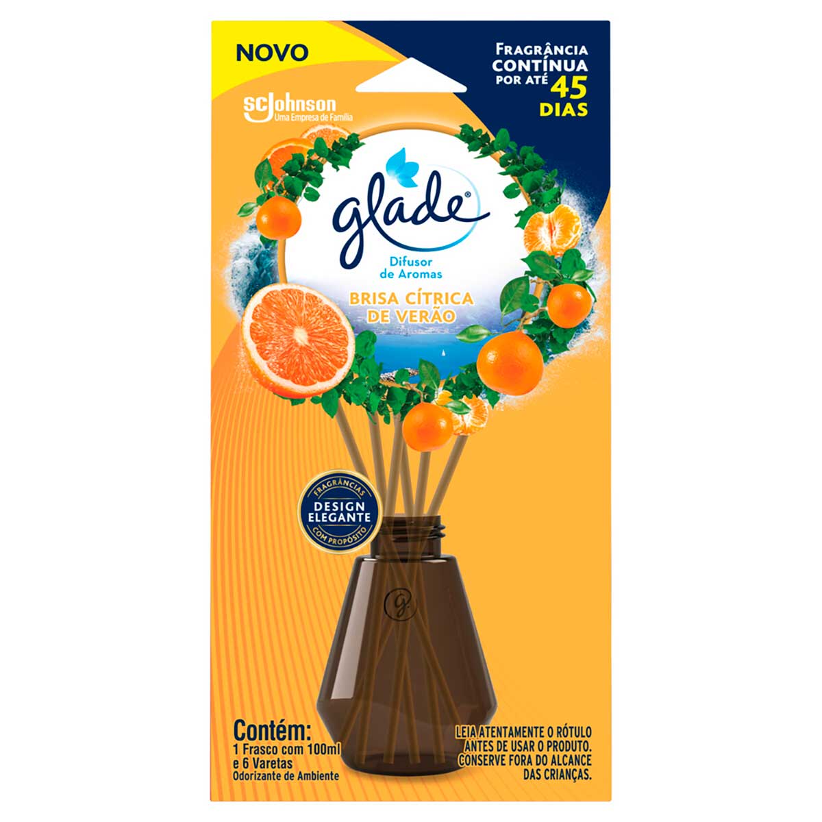 Difusor de Aromas Glade Brisa Citríca de Verão Frasco 100ml