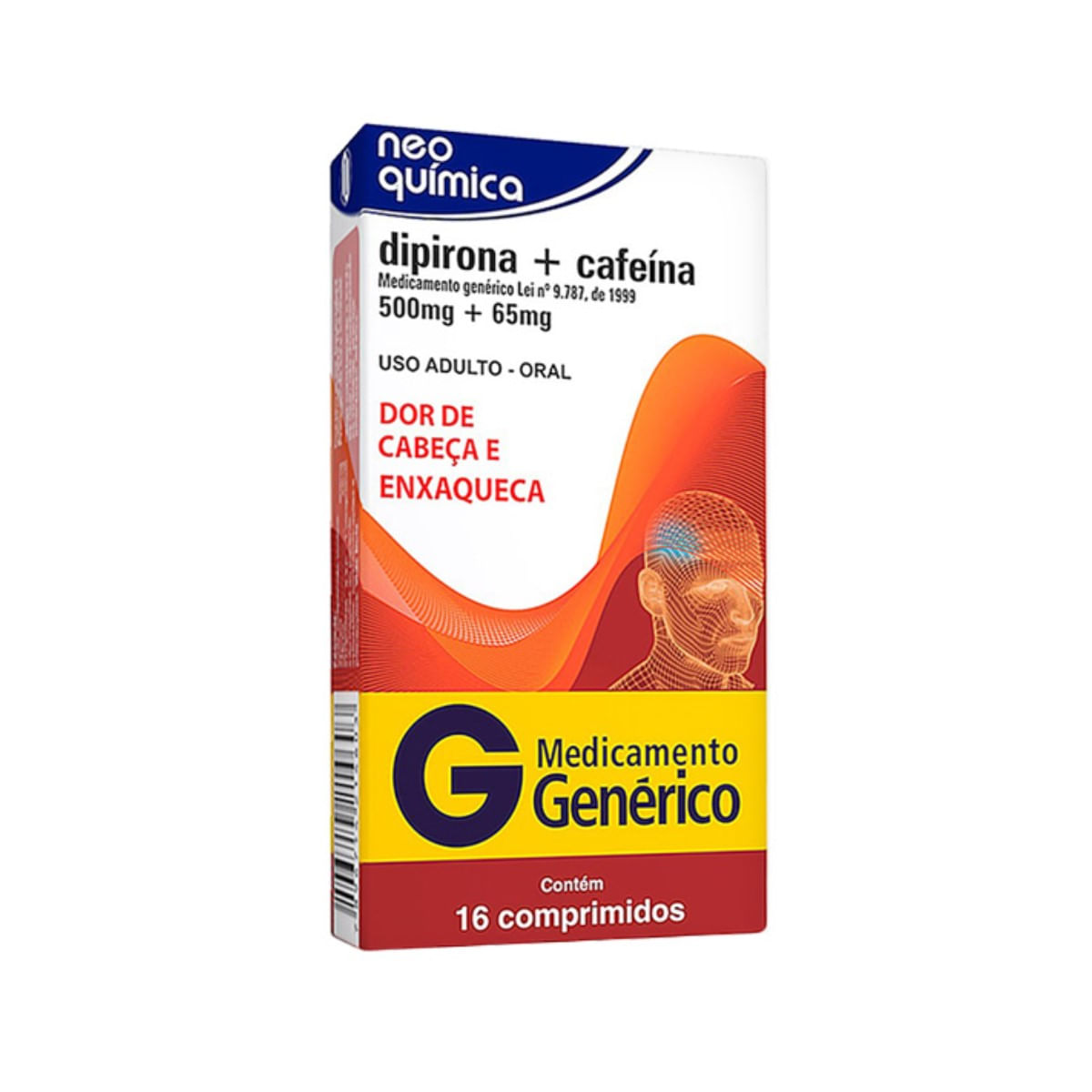 Dipirona Cafeína Neo Química 16 Comprimidos