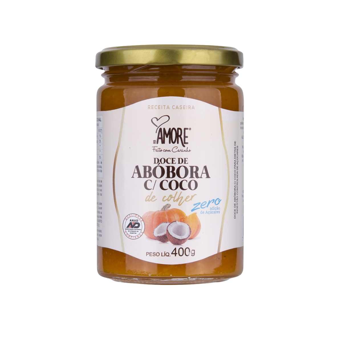 Doce Abóbora Coco Rbamore Zero Açúcar 400 g