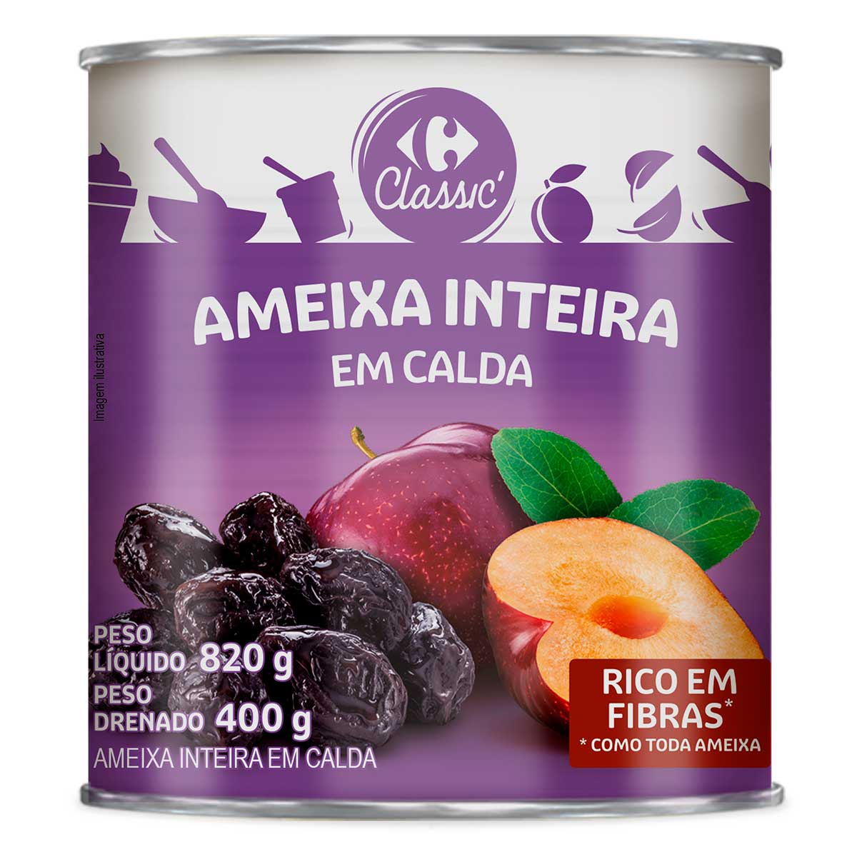 Doce de Ameixa em Calda Carrefour 400g