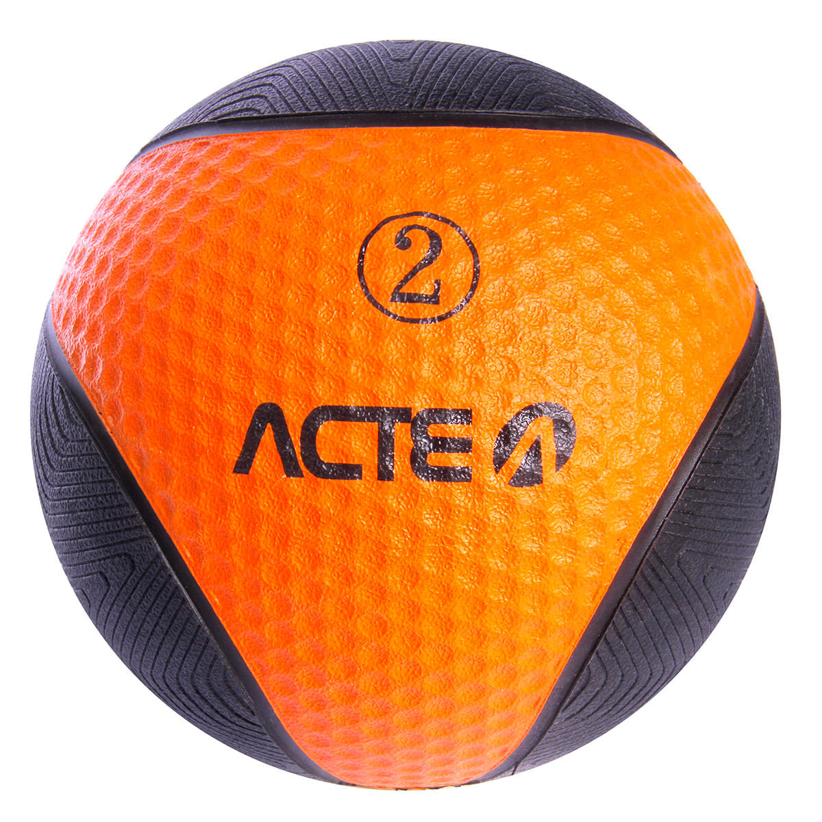 Medicine Ball 2Kg Laranja e Preta Acte T102