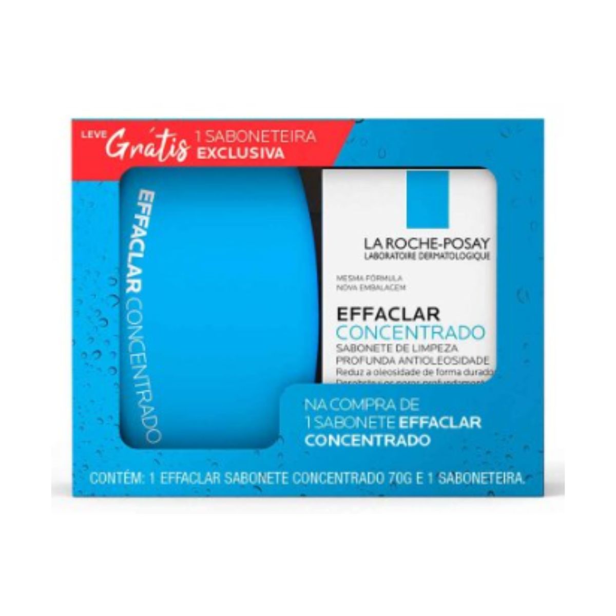 Kit La Roche Posay Sabonete Facial Effaclar Concentrado + Saboneteira