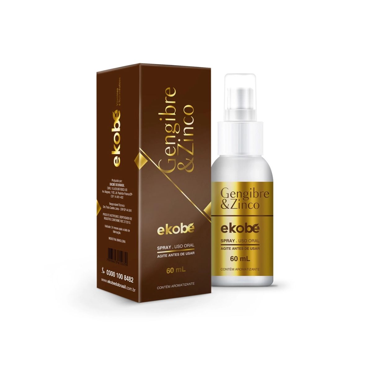 Ekobe gengibre e zinco com 60 ml