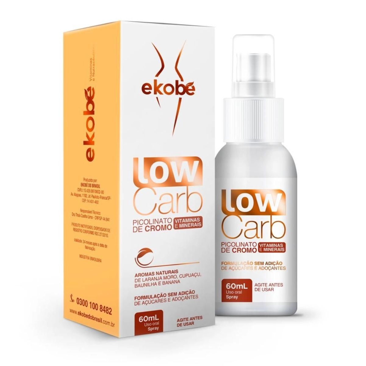 Ekobé Low Carb Picolinato de Cromo Suplemento Spray com 60 ml