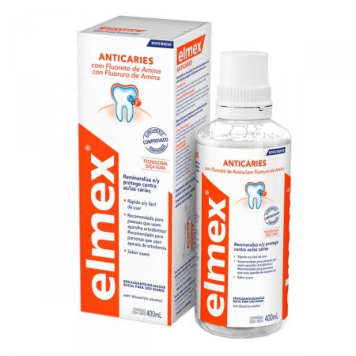 Enxaguante Antisséptico Bucal Elmex Anticáries Com 400ml