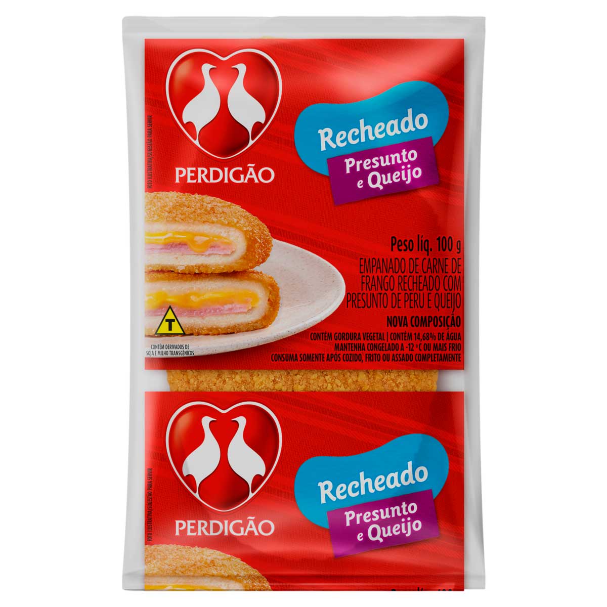 Empanado de Frango Steak Recheio Presunto de Peru e Queijo Perdigão Dia a Dia 100g