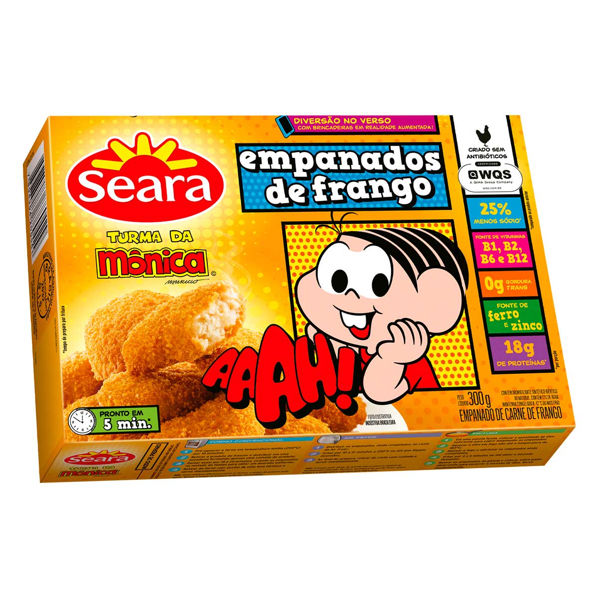 Empanados tradicional Seara turma da Mônica 300g