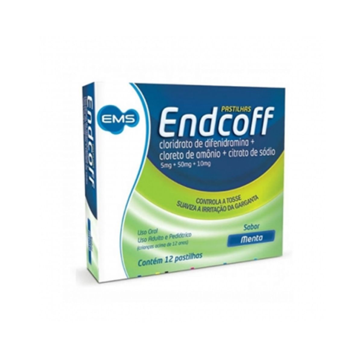 Endcoff sabor menta com 12 pastilhas