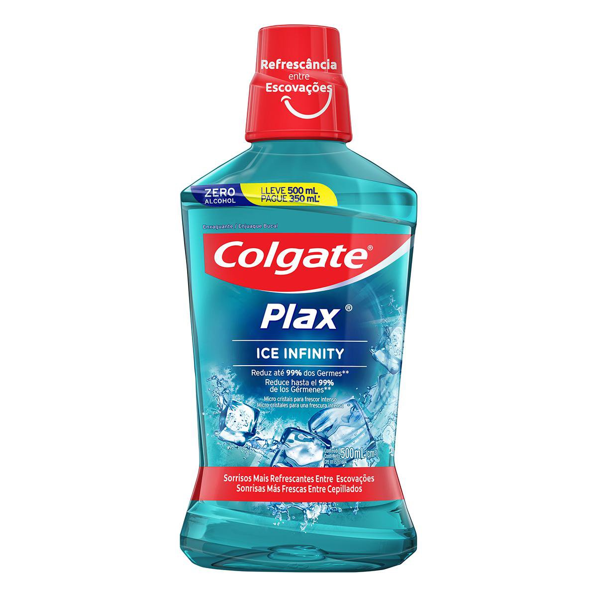 Enxaguante Bucal Colgate Plax Ice Infinity 500ml Promo Leve 500ml Pague 350ml