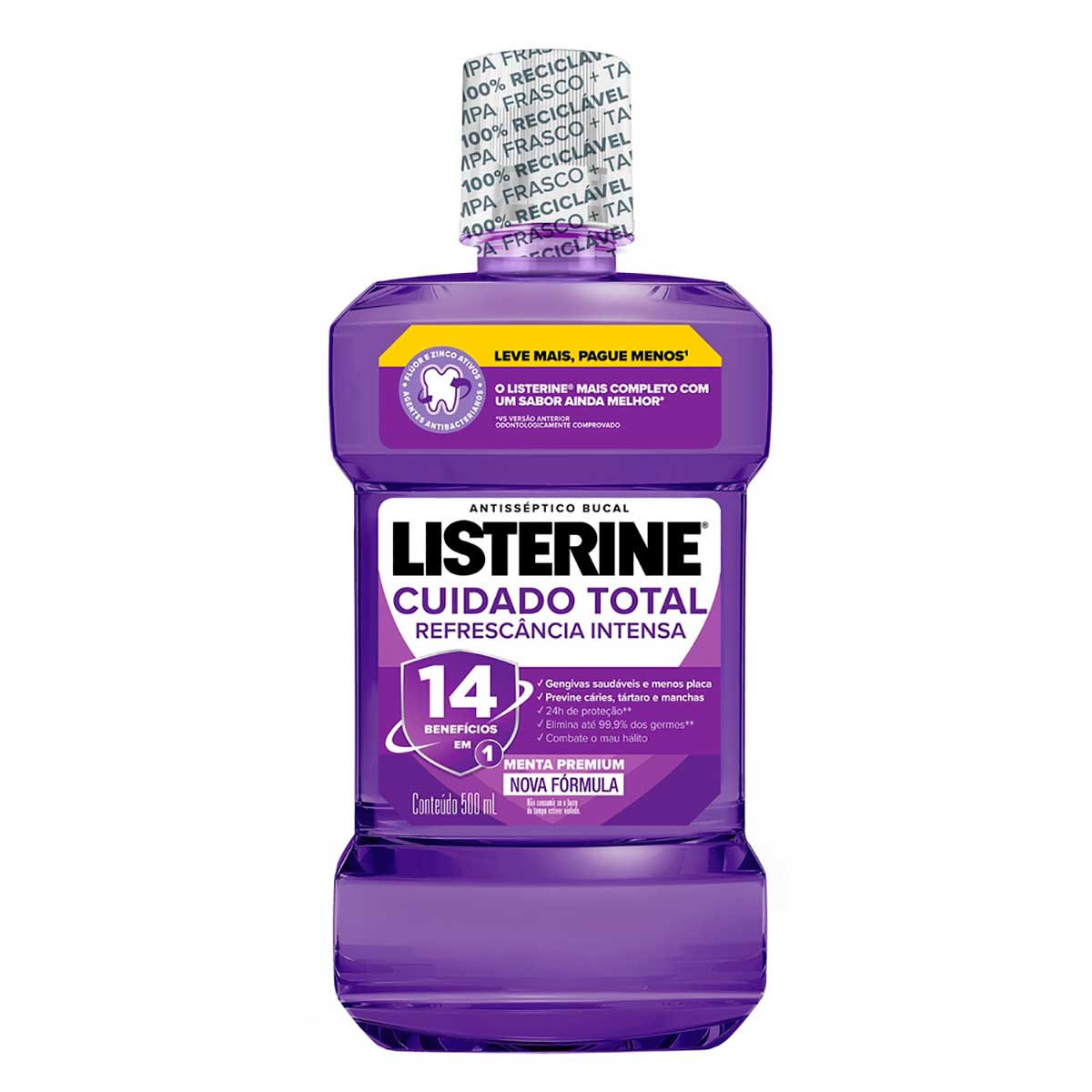 Enxaguante Bucal Listerine Cuidado Total 14 Benefícios em 1 500ml