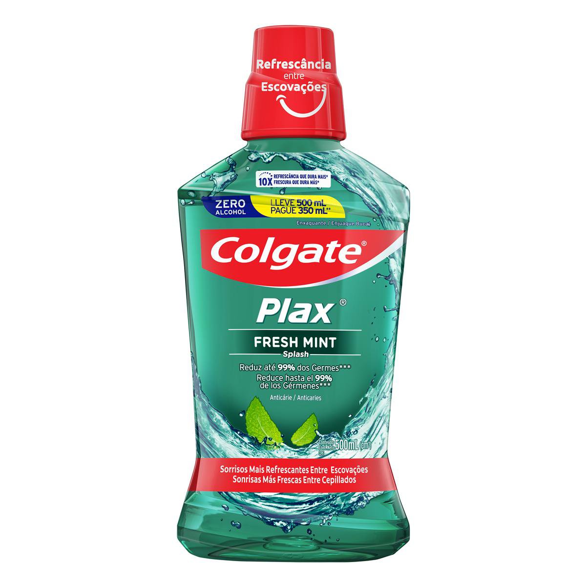 Enxaguante Bucal Colgate Plax Fresh Mint 500ml Promo Leve 500ml Pague 350ml