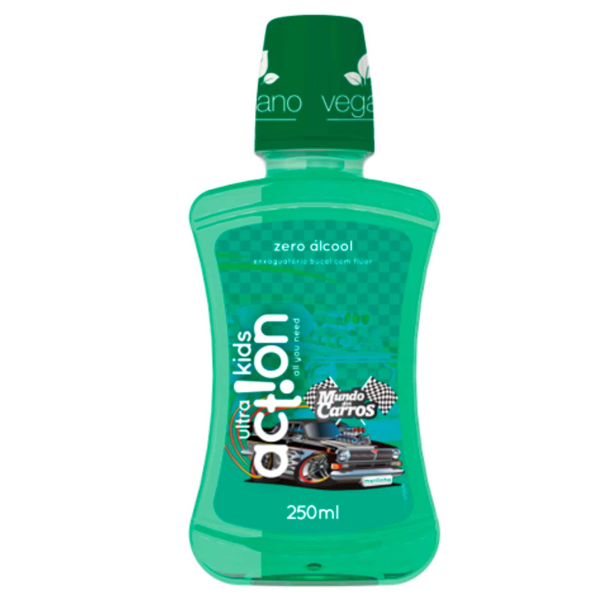 Enxaguante Bucal sem Álcool com Flúor Infantil Boni Kids Carros Sabor Menta 250ml