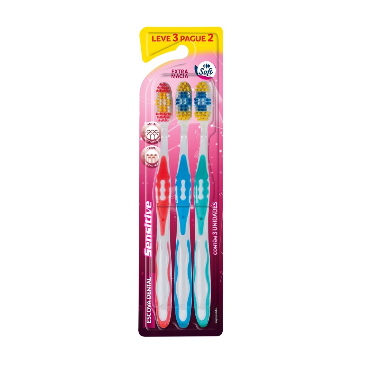 Escova Dental Carrefour Soft Sensitive Leve 3 Pague 2