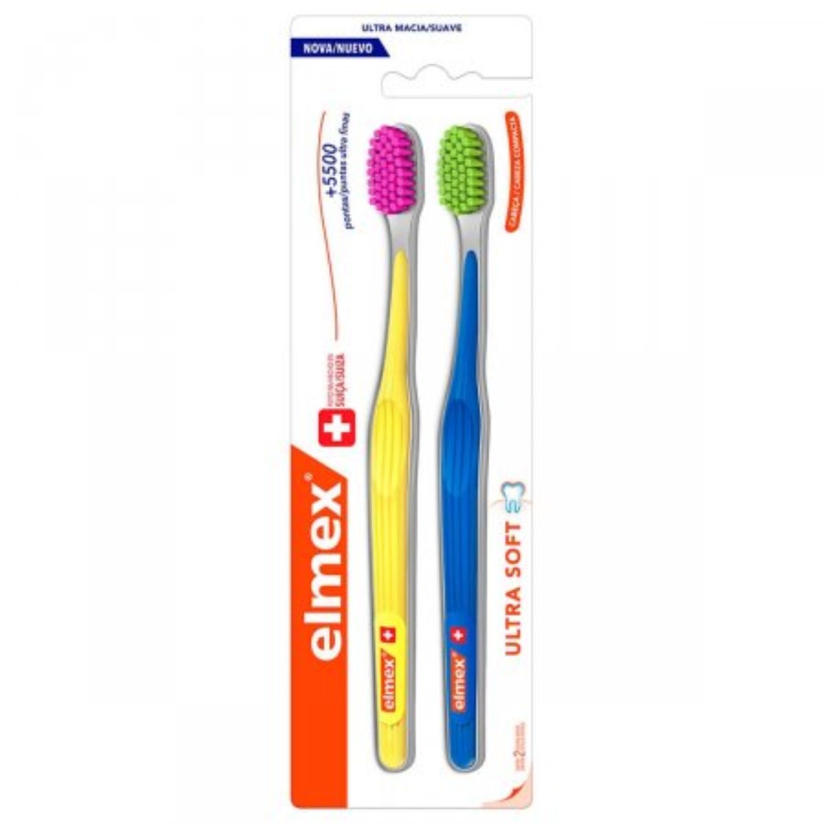 Escova de Dente Elmex Ultra Soft Com 2 Unidades