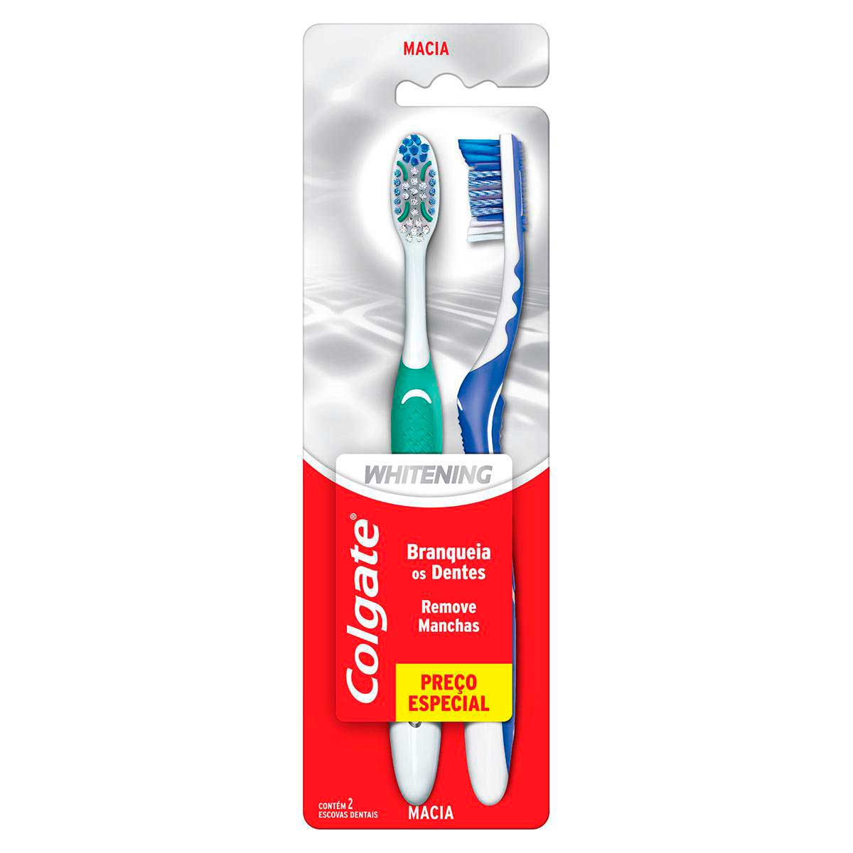 Escova de Dente para Clareamento Colgate Whitening 2 Unidades Preço Especial