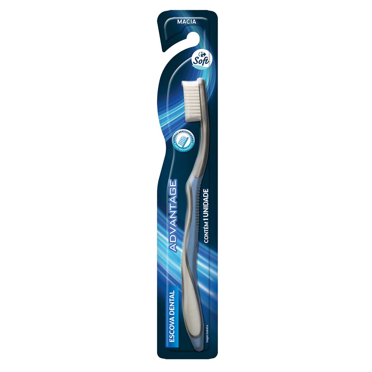 Escova Dental Carrefour Soft Advantage Macia 1 unidade