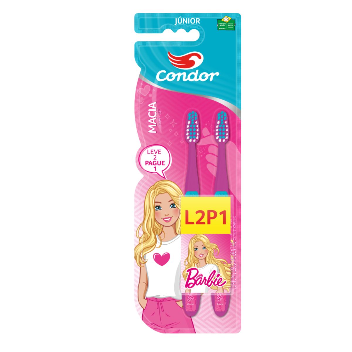 Escova Dental Infantil Condor Barbie