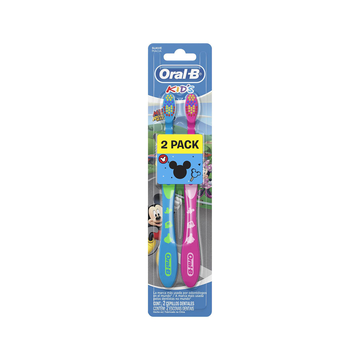 Escova Dental Infantil Oral-B Mickey 2 Unidades – Oferta Especial