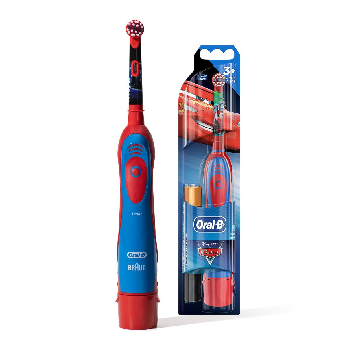 Escova Dental Oral-B Disney Pixar Cars + 2 Pilhas AA