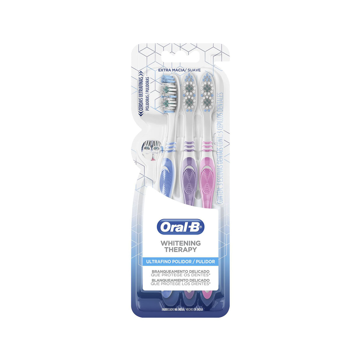 Escova Dental Oral-B Whitening Therapy Ultrafino Polidor 3 unidades – Oferta Especial