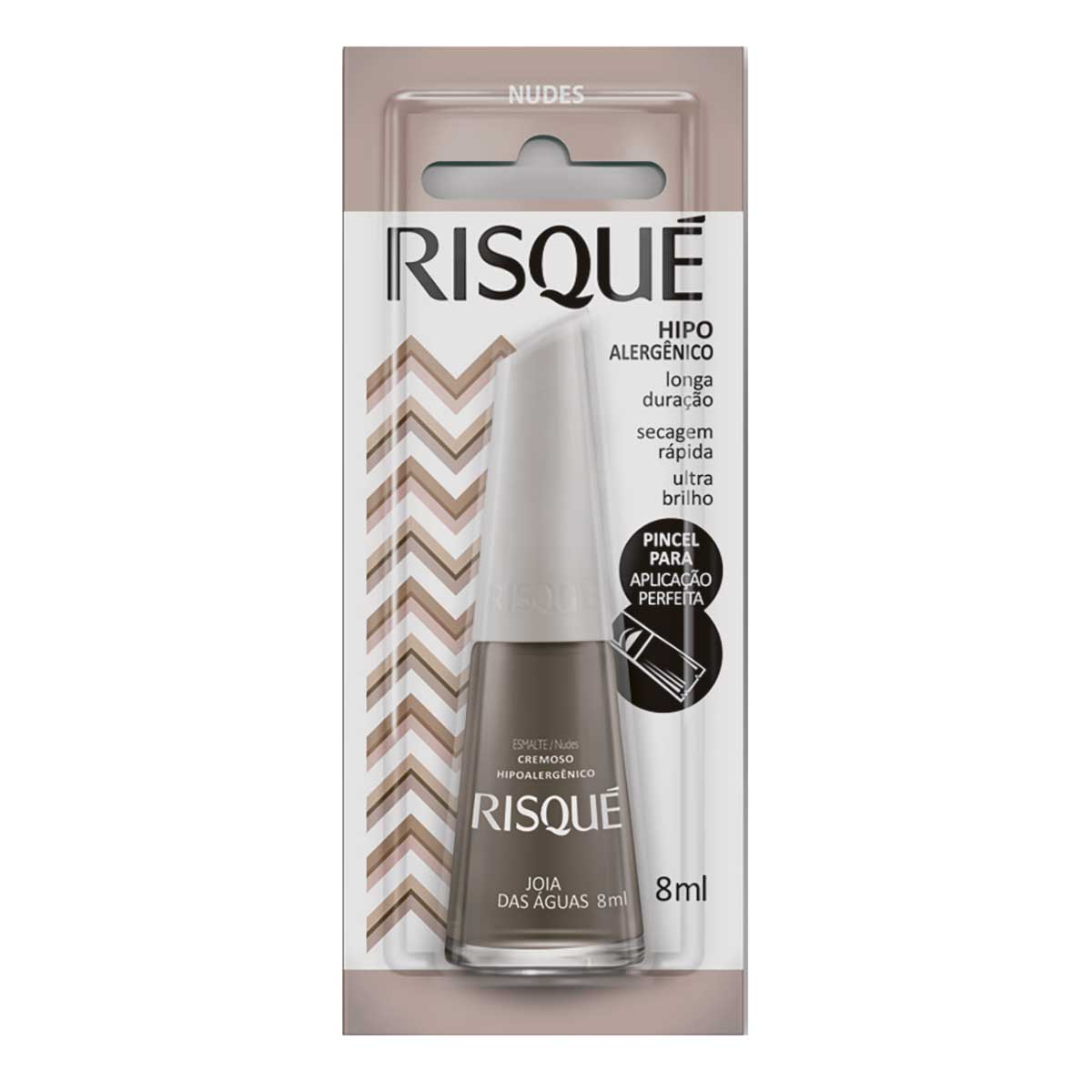 Esmalte Risqué Nude Cremosos Joia das Águas 8 ml