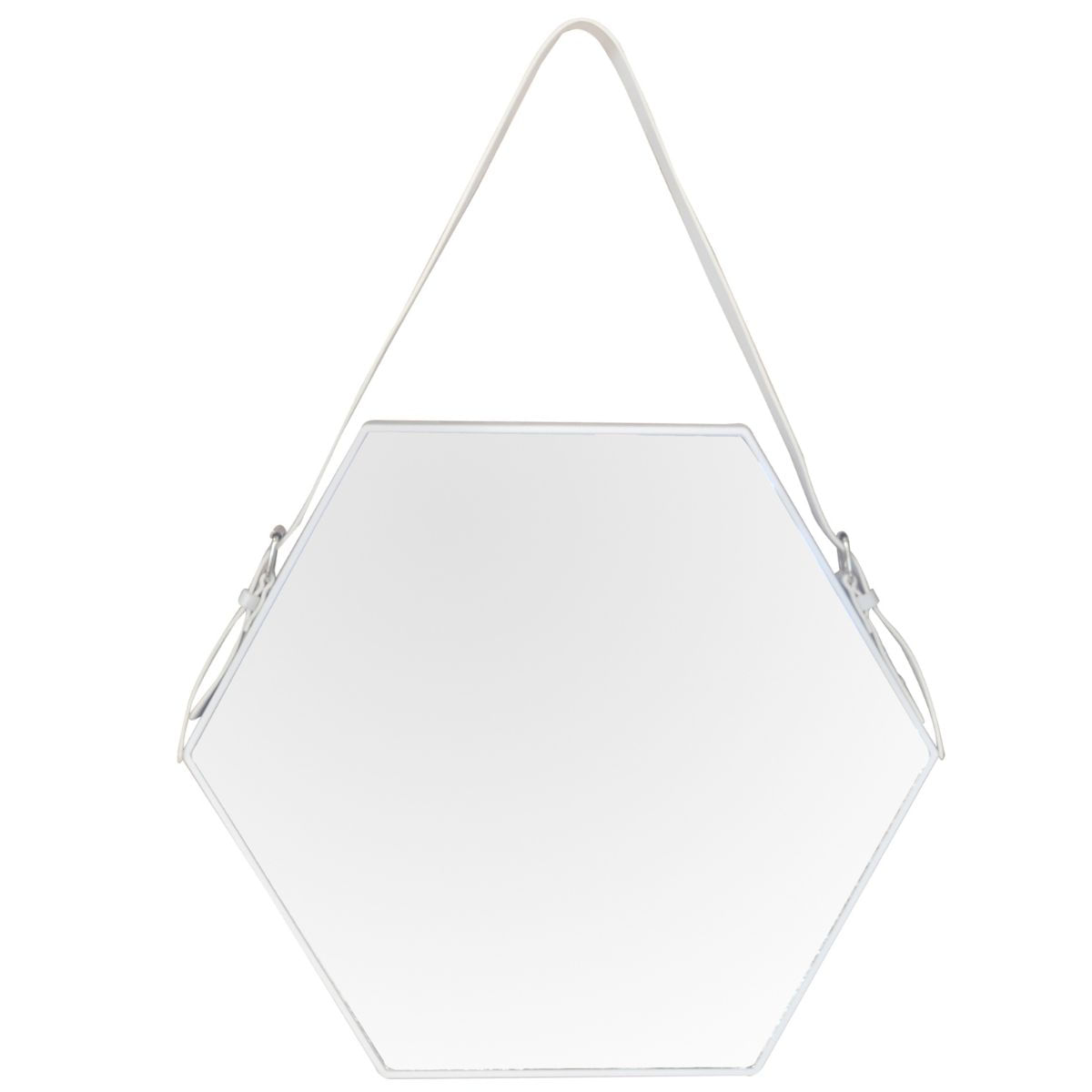 Espelho Adnet Hexagonal 49x49cm Branco Carrefour HO242797