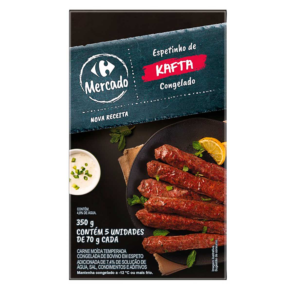 Espeto de Kafta Congelado Mercado Carrefour 350g