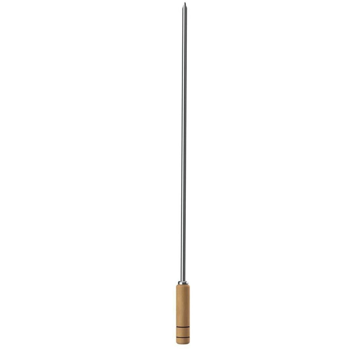 Espeto Simples para Churrasco de Aço Niquelado com Cabo de Madeira Stolf 75 cm