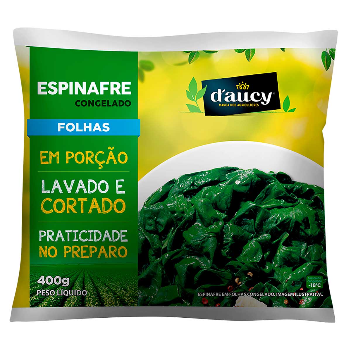 Espinafre em Folha Congelado Daucy 400g