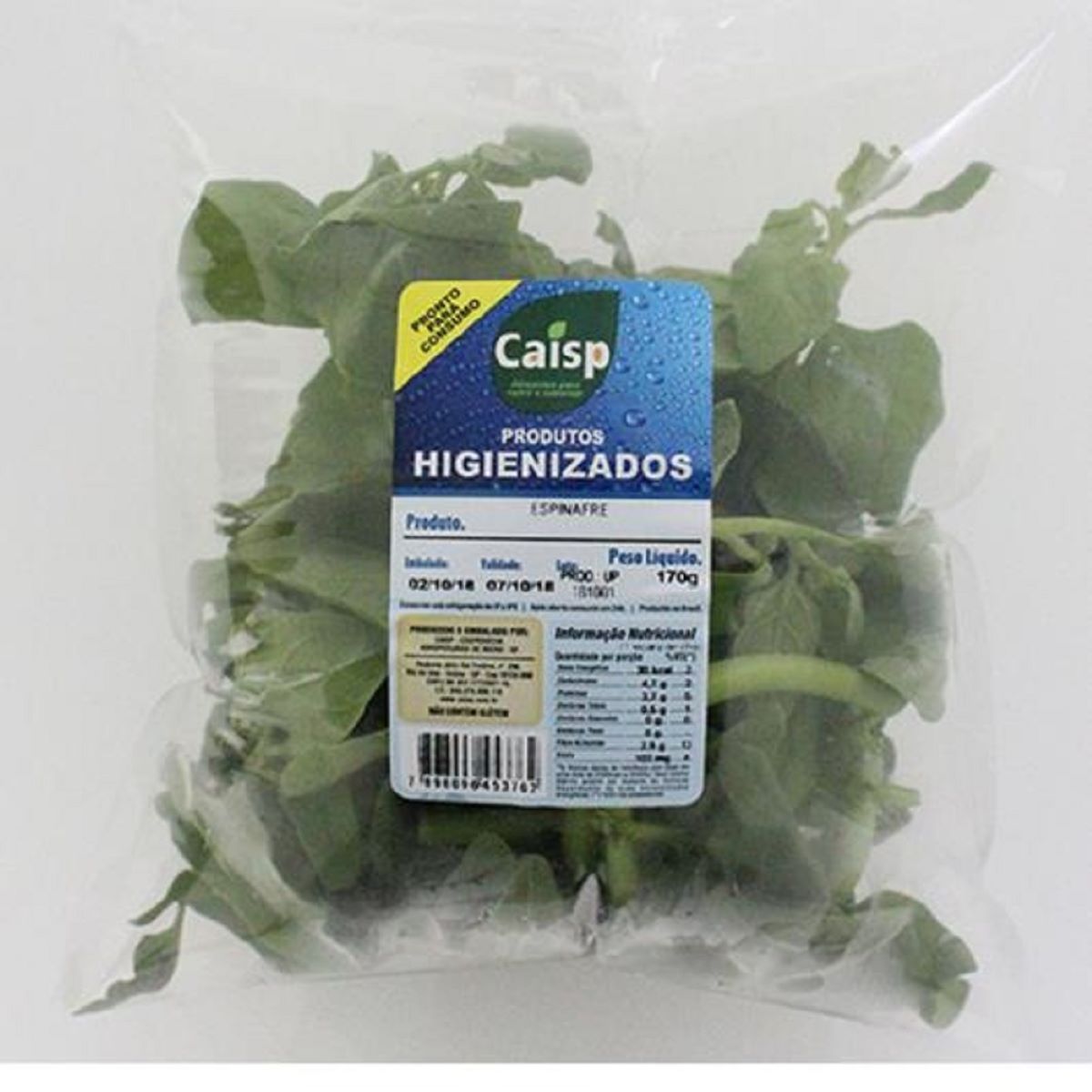 Espinafre Higienizado Caisp 170 g