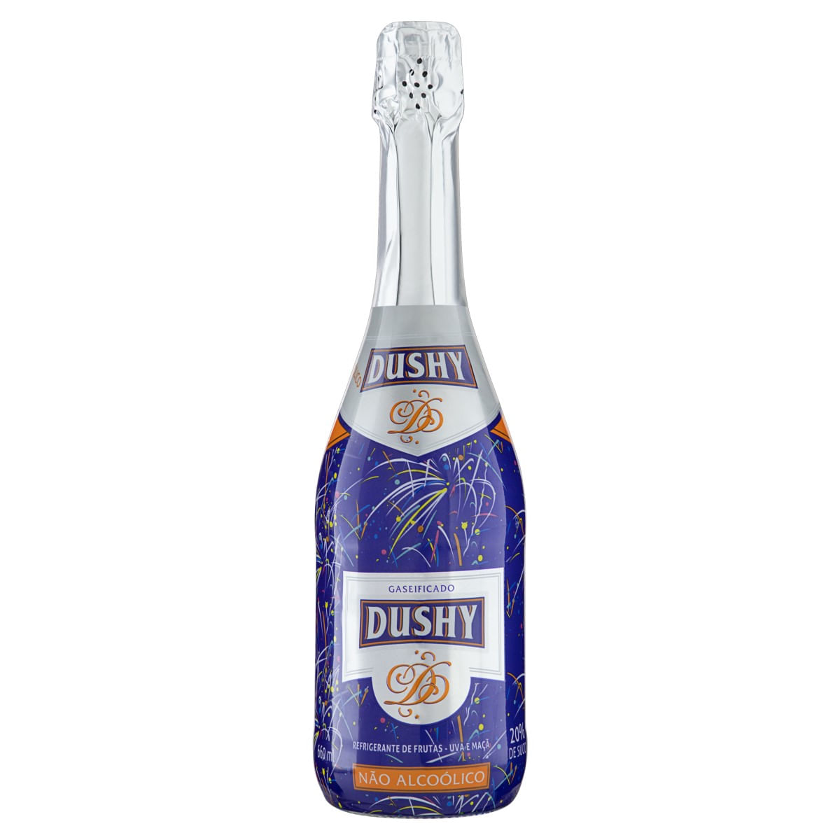 Espumante Filtrado Doce Brasileiro Zero Álcool Uva e Maçã Dushy Garrafa 660ml