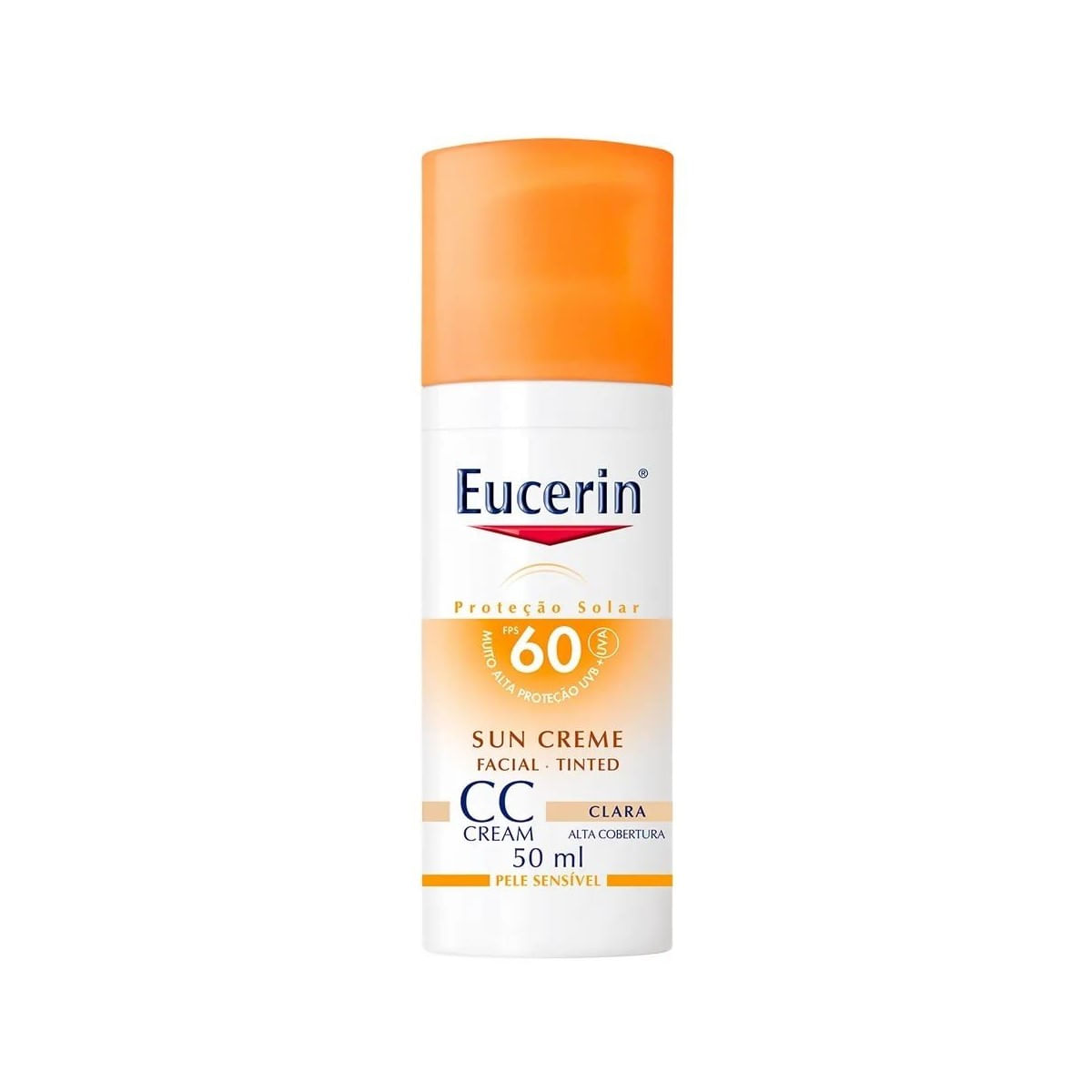 Protetor Solar Facial FPS60 Sun CC Cream Photoaging Control Eucerin Pele Clara 50ml