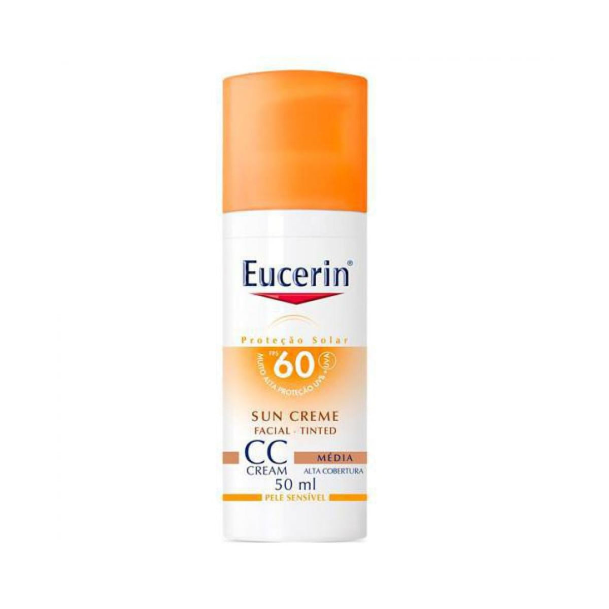 Protetor Solar Facial FPS60 Sun CC Cream Photoaging Control Eucerin Pele Média 50ml