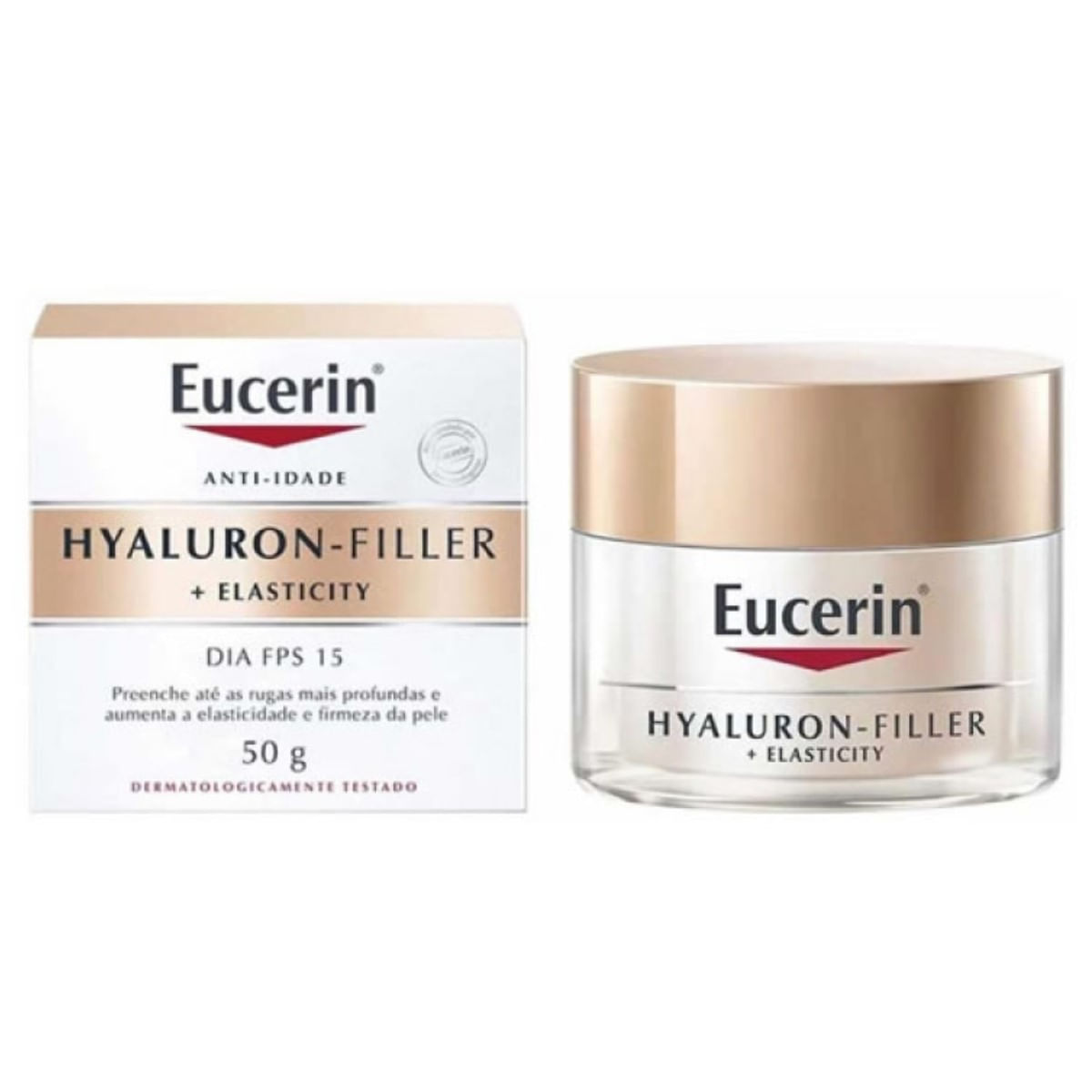 Protetor Solar Facial FPS15 Antirrugas Hyaluron Filler Elasticity Dia Eucerin 50ml