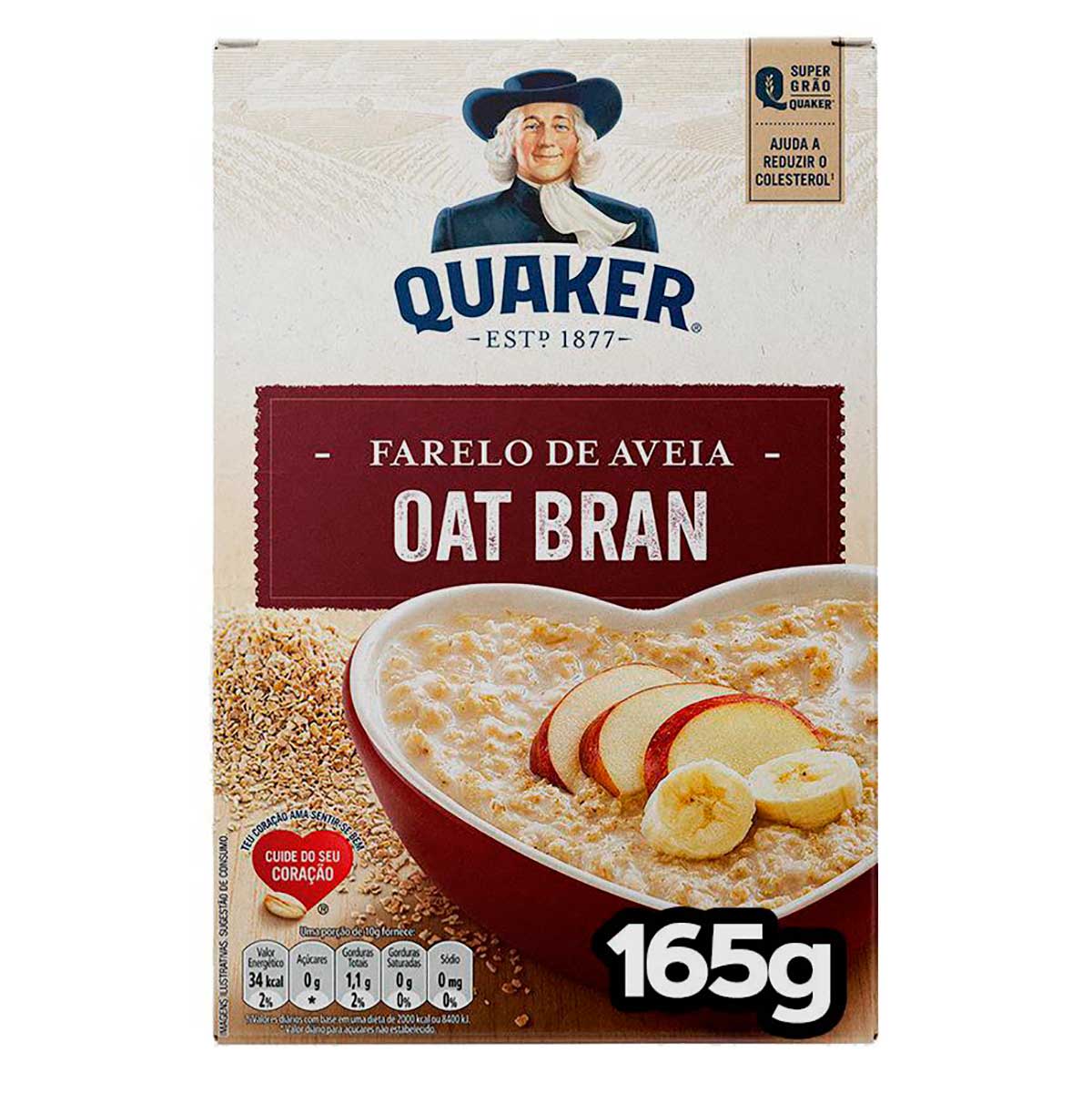 Farelo de Aveia Quaker Oat Bran 165g