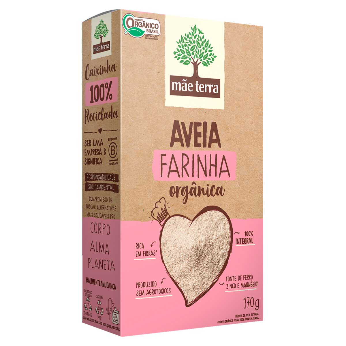 Farinha de Aveia Mãe Terra Integral Organica 170g