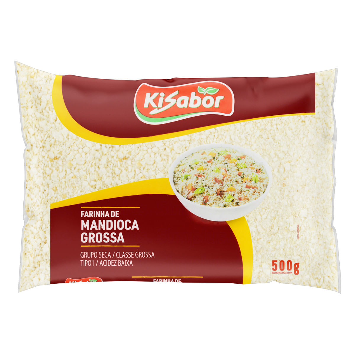 Farinha de Mandioca Tipo 1 Grossa Kisabor Pacote 500g