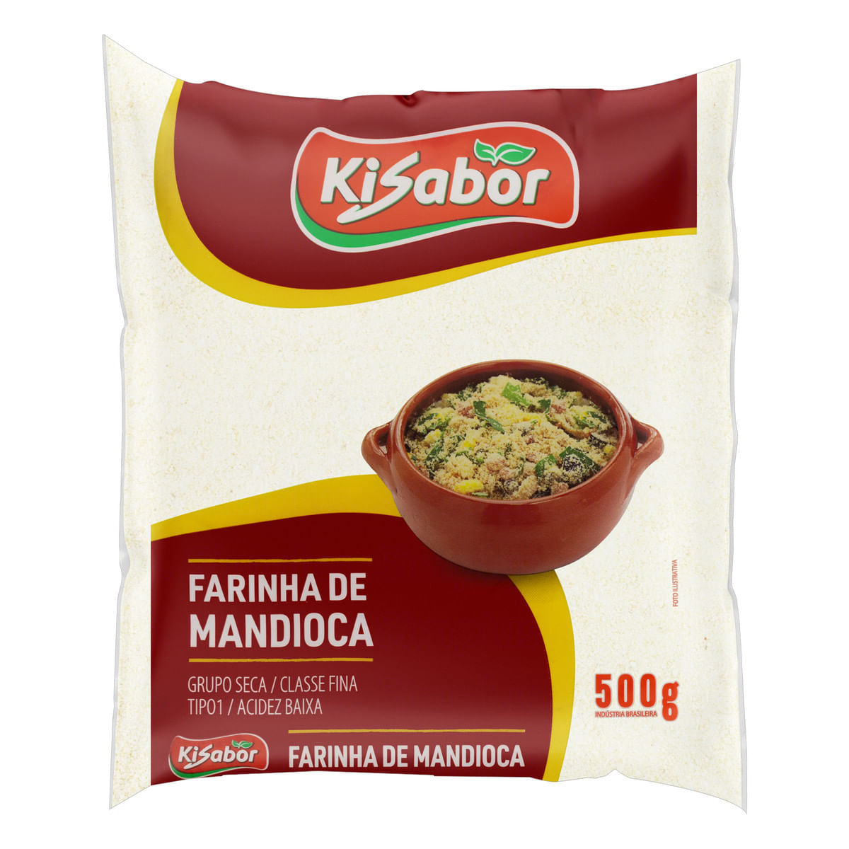 Farinha de Mandioca Tipo 1 Kisabor Pacote 500g