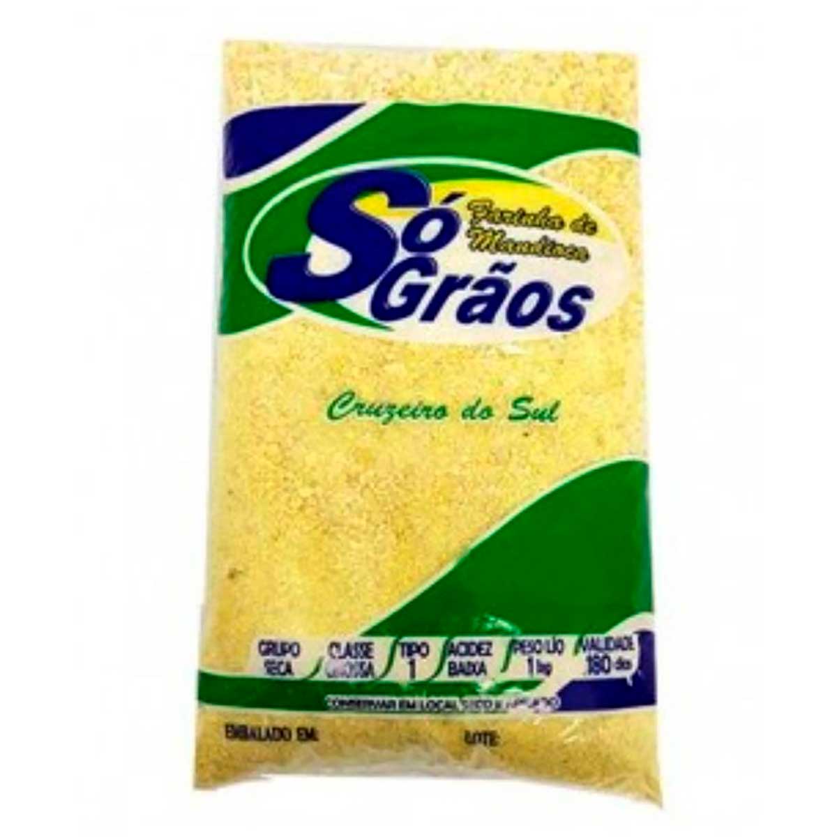 Farinha de Mandioca Branca Só Grãos 1 kg