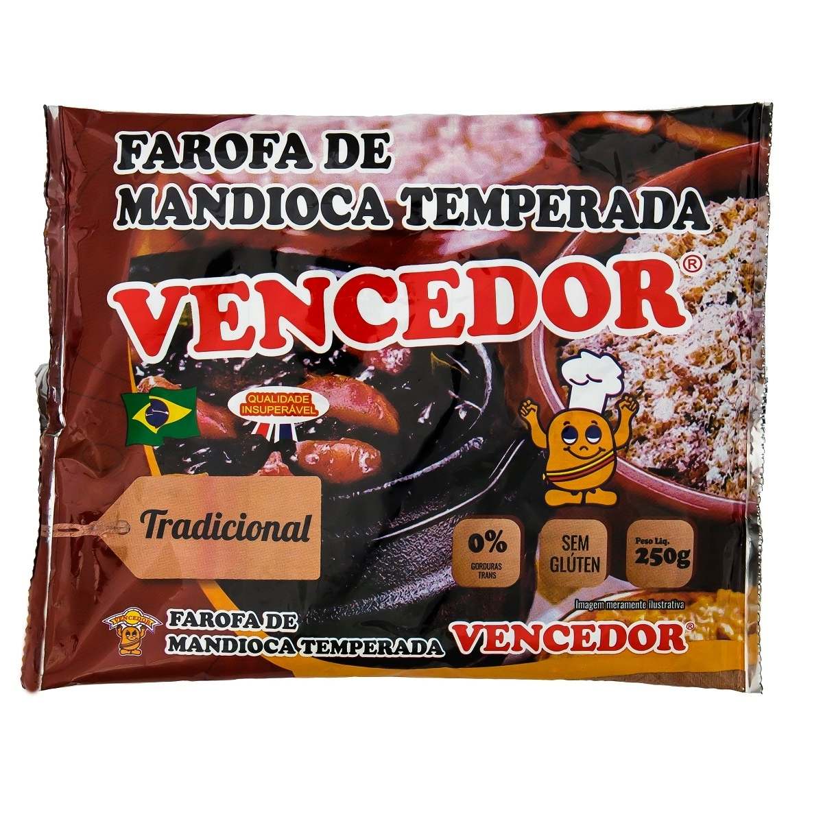 Farofa Mandioca Temperada Tradicional Vencedor 250 g