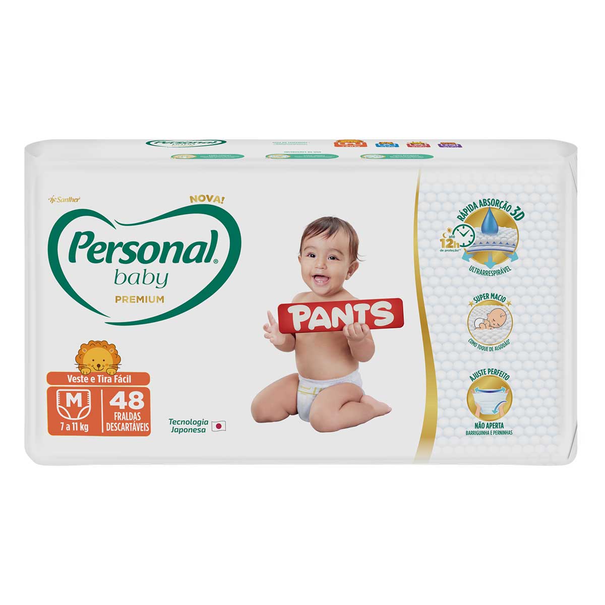 Fralda Descartável Pants Personal Baby M Premium 48 Unidades