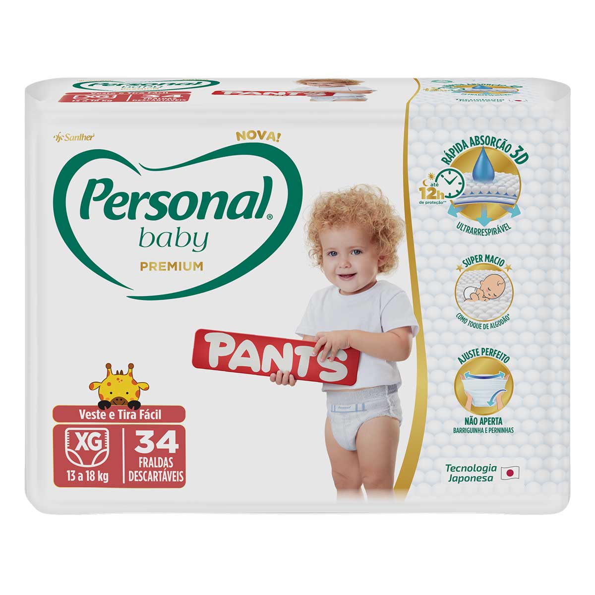 Fralda Descartável Pants Personal Baby XG Premium 34 Unidades