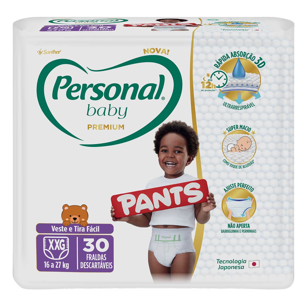 Fralda Descartável Pants Personal Baby XXG Premium 30 Unidades