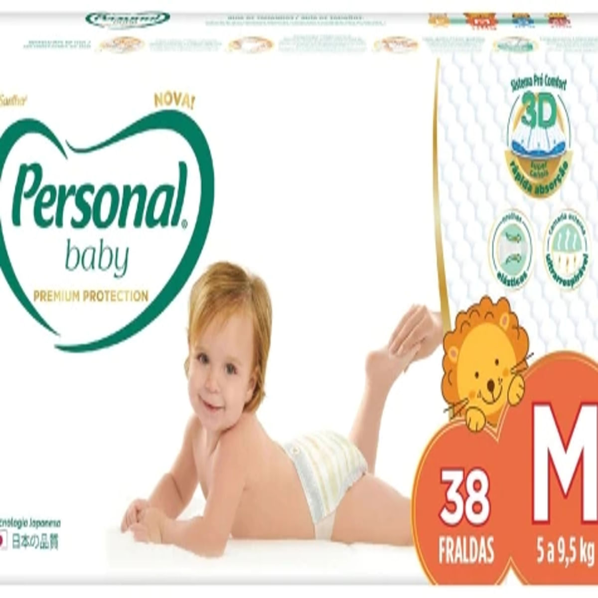 Fralda Descartável Personal Baby Premiun M 38 Unidades