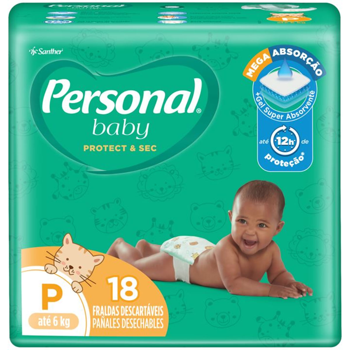 Fralda Descartavel Personal Soft Protect Jumbo P 18 un